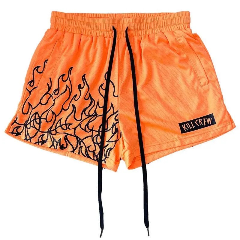 Summer men's shorts Running sports Basketball fitness shorts Mesh quick drying breathable trend shorts Men's beach pants