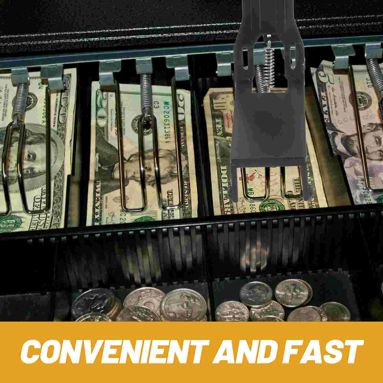 6 шт. универсальный кошелек с зажимом для денежного ящика специальный (черный)