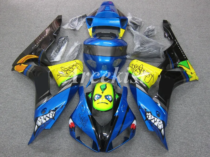 

4Gifts New ABS Motorcycle Fairings Kit Fit For HONDA CBR1000RR 2006 2007 06 07 Bodywork Set Custom Shark Blue