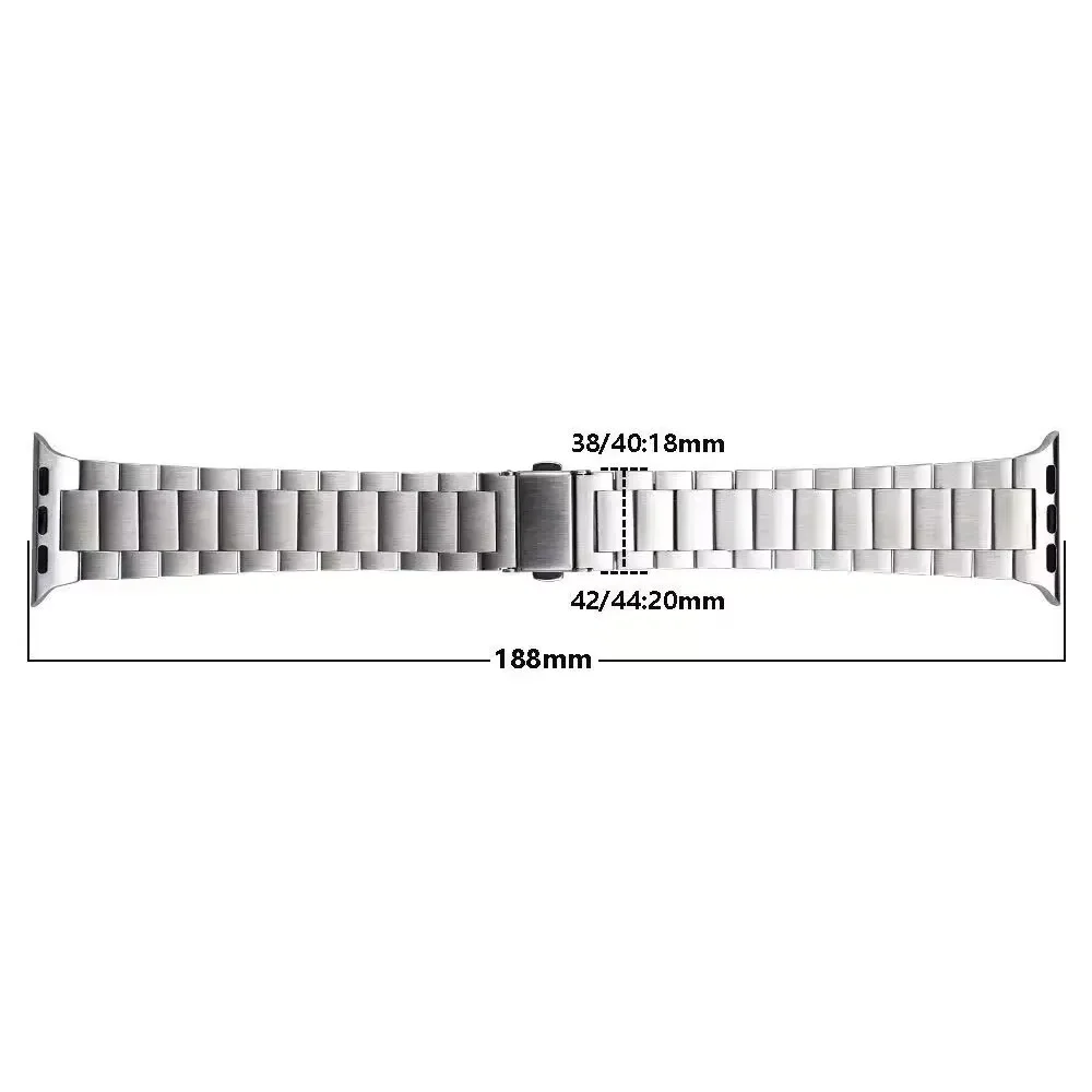 Металлический ремешок из нержавеющей стали для Apple Watch Band Ultra 3 49 мм 11 10 42 мм 46 мм 9 8 7 4541 мм 6 5 4 SE 4440 мм Ультратонкий браслет (art.: 3920cfdc3c32a) - 3920cfdc3c32a