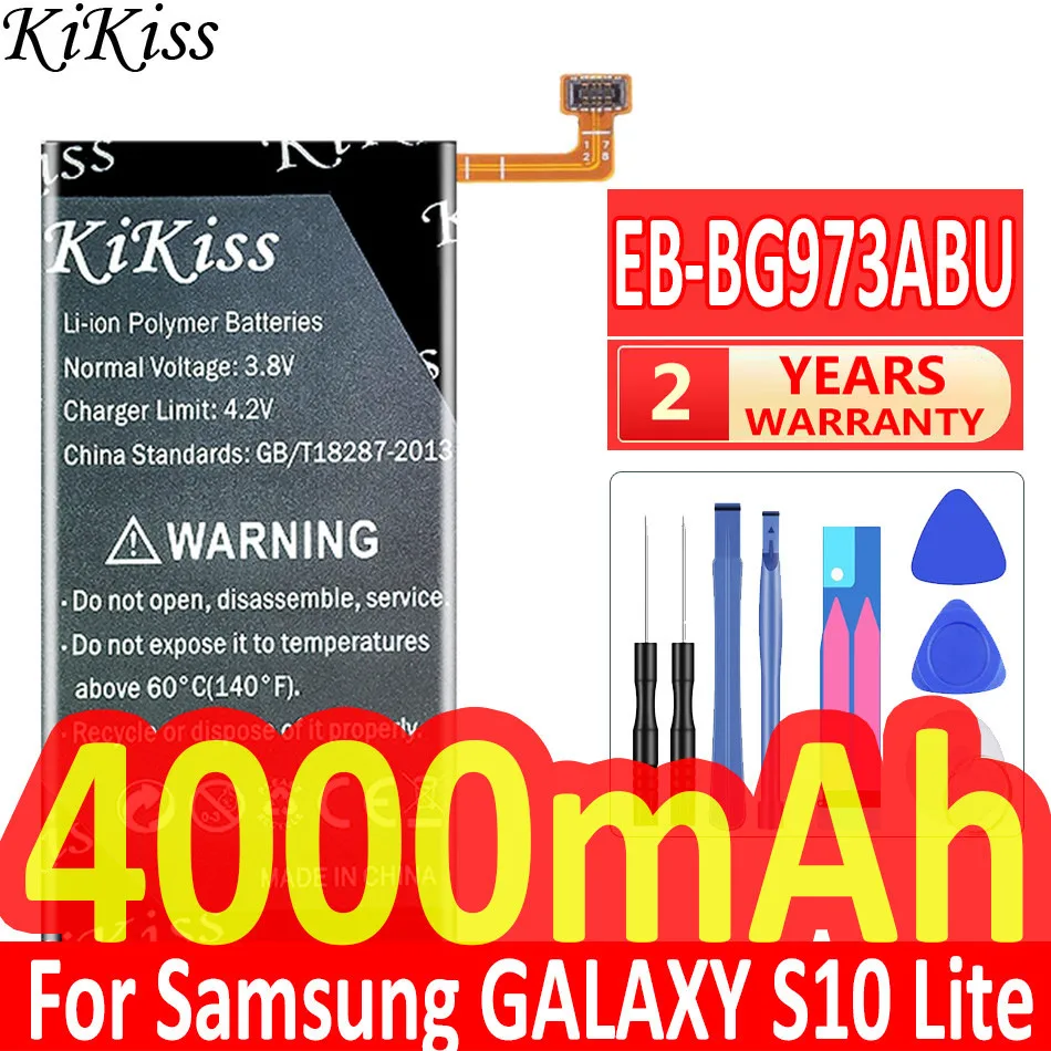 

KiKiss EB-BG973ABU 4000mAh Battery for Samsung Galaxy S10 S10 X SM-G9730 SM-G973 G973F G973U G973W Mobile Phone Batterij