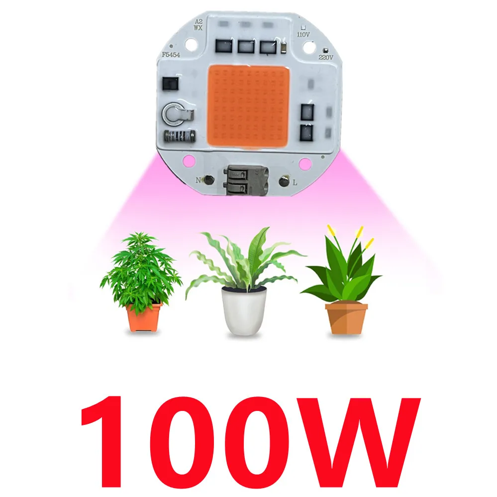 

Светодиодная фитолампа Aswesaw COB, 10-100Вт, 220В