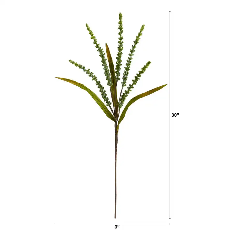 

Wheat Harvest Artificial Flower (Set of 12), Green