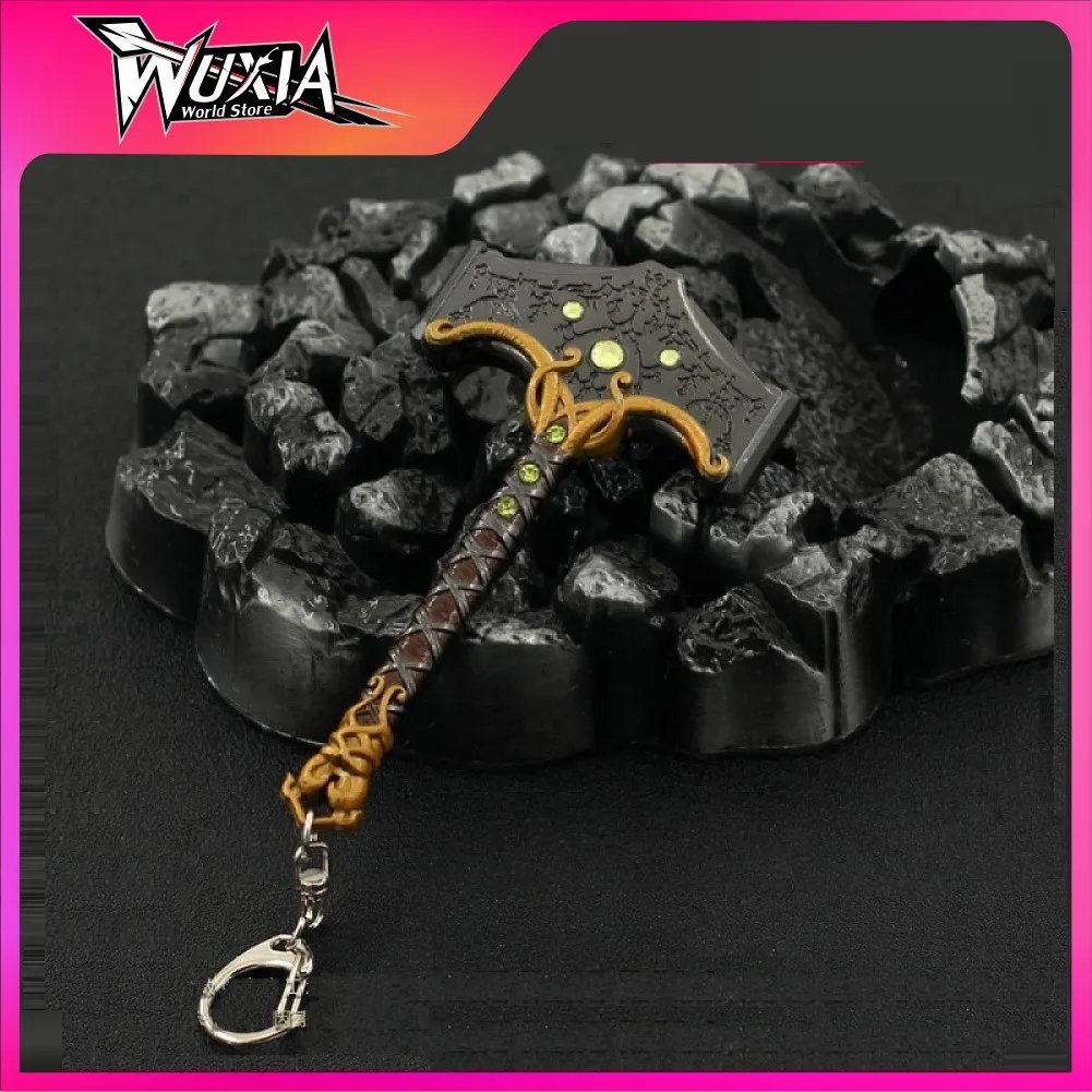 

God of War Weapon Thor Hammer Metal Mjölni Quake Kratos Ghost of Sparta Game Sword Katana Keychain Model Kid Toy Christmas Gift