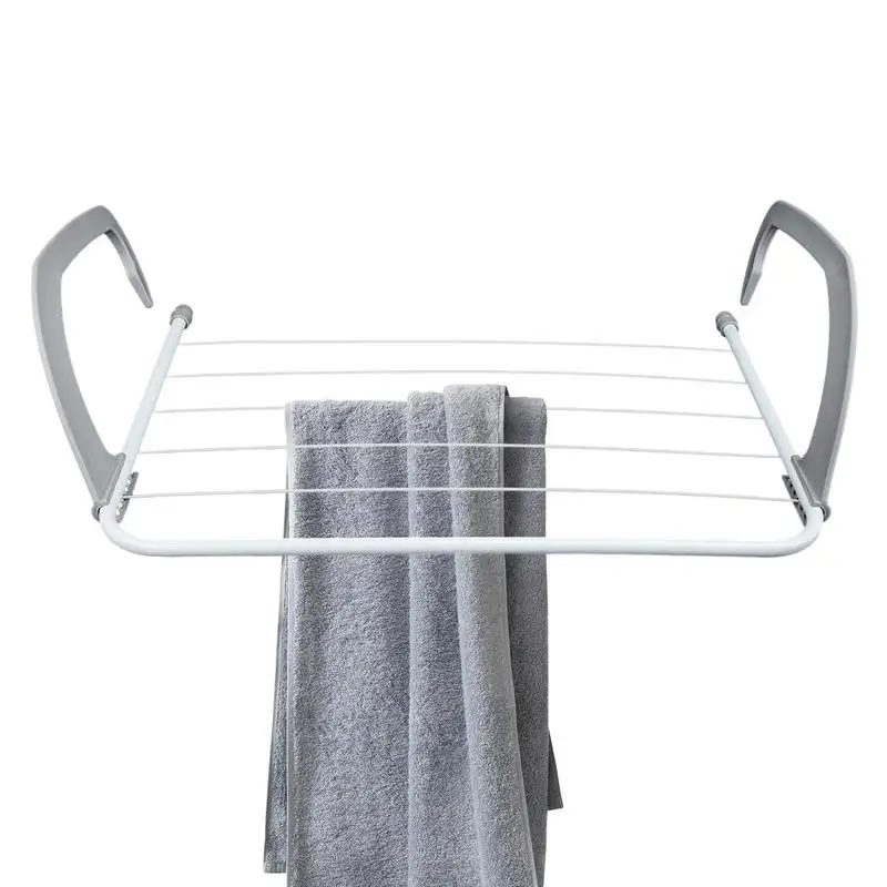 

Wall Mounted Drying Racks Foldable Laundry Clothes Drying Holder Adjustable Washing Line Clothes Dryer Rack For Bathroom Balcony