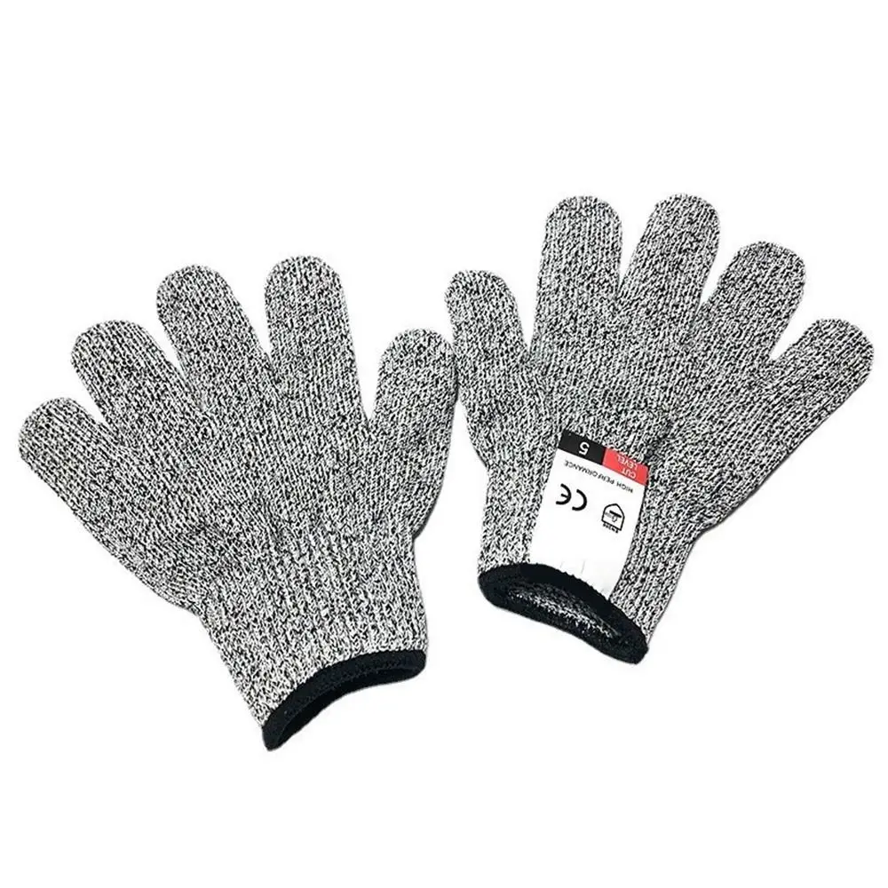 

Детские перчатки для защиты от резки, износостойкие защитные митенки из искусственной кожи, для работы по дереву, 5 цветов, серые, розовые, синие