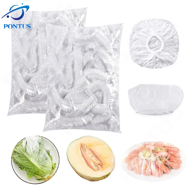 

Одноразовые пластиковые пакеты для пищевых продуктов, эластичные пакеты для хранения фруктов, пылезащитный многоразовый пластиковый конт...