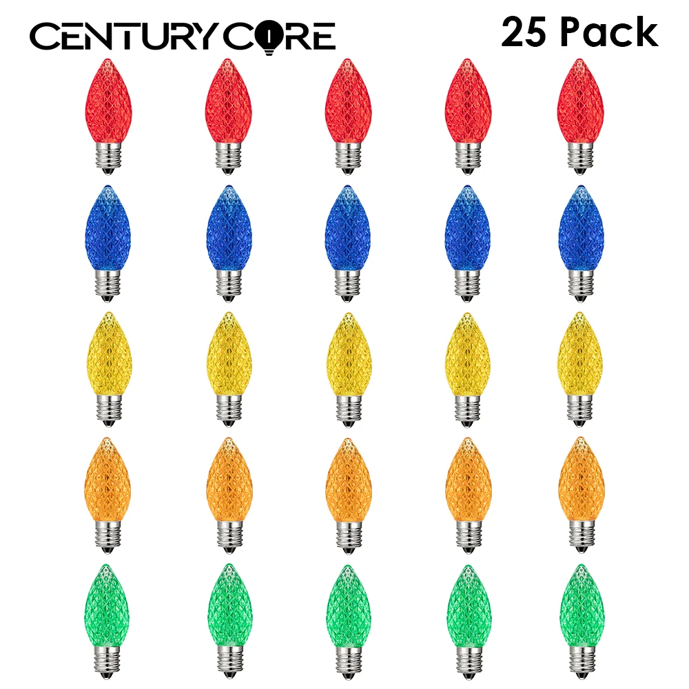 

Клубничные светодиодные лампочки Grensk C7 0,6Вт 25 штук