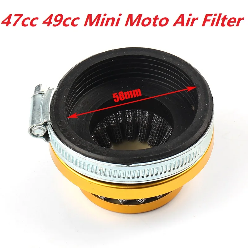 

Air Clearner Filter 58mm For 47cc 49cc 2 Stroke Engine Carburetor Carb Mini Moto Kids Quad ATV Dirt Pocket Bike