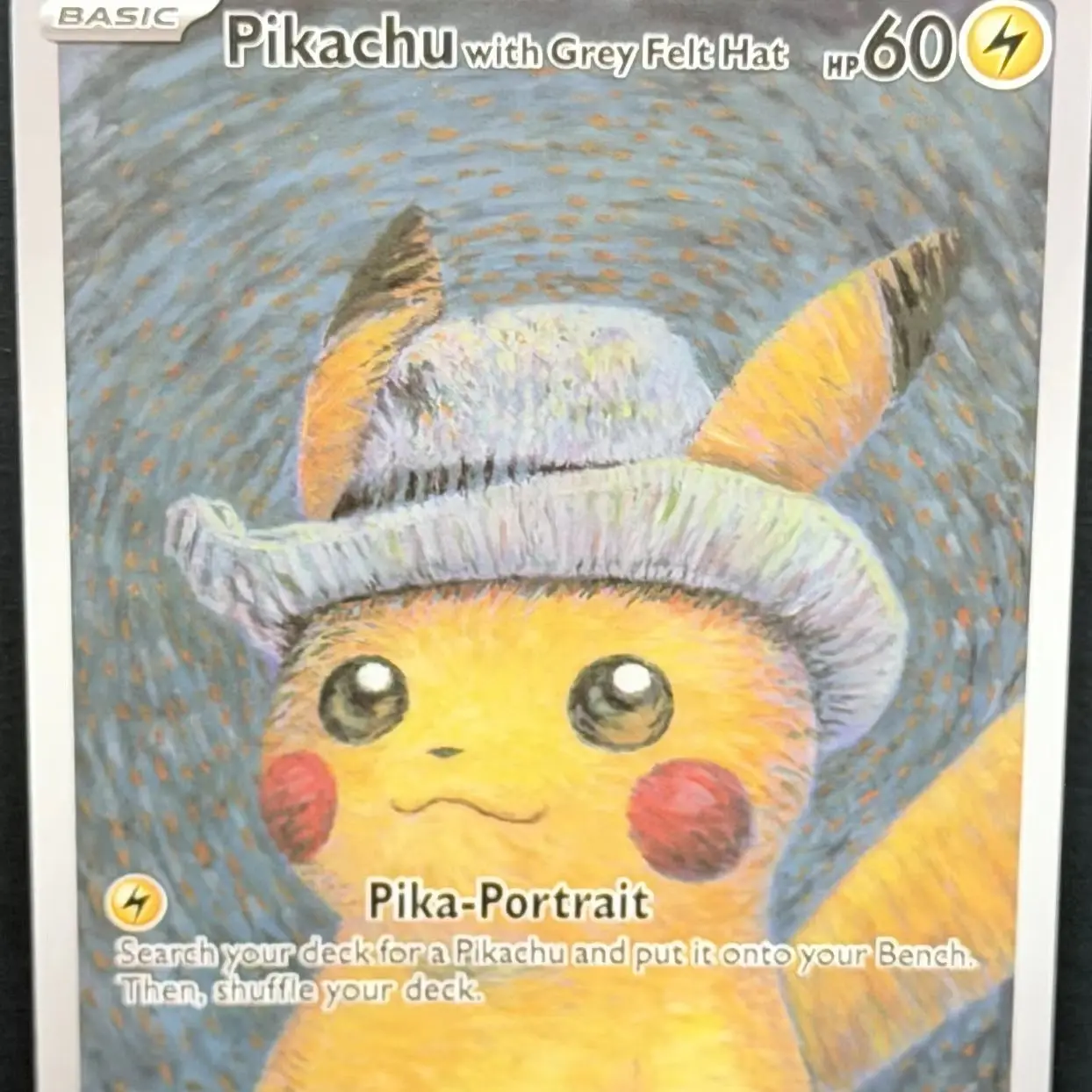 Фото Коллекционная карта POKEMON SVP EN 2023 с Пикачу/серым фетровым колпаком, POKEMON XVAN GOGH DIY, прокси-карта PTCG, оцененная коллекционная карта, специальная редкая карта с уникальным дизайном №2