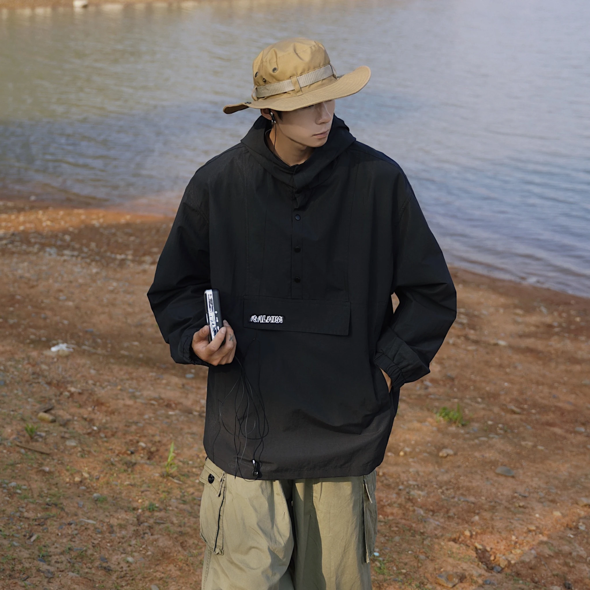 Большой пуловер куртки Подростковая уличная мода японские тренды мужские пальто