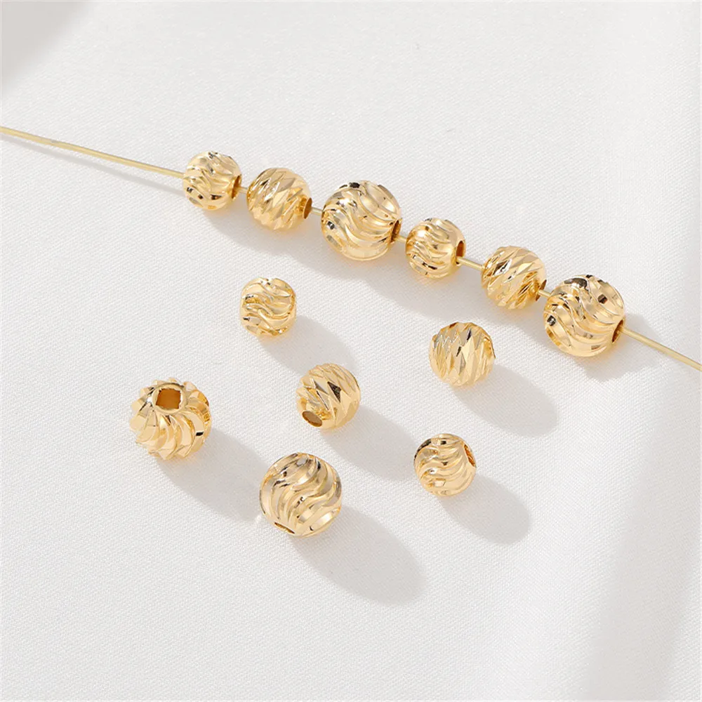 

1pcs 14K Gold Pack Thread Beads Separated Beads DIY Handmade Beaded Bracelet Necklace Jewelry with Bead Materials