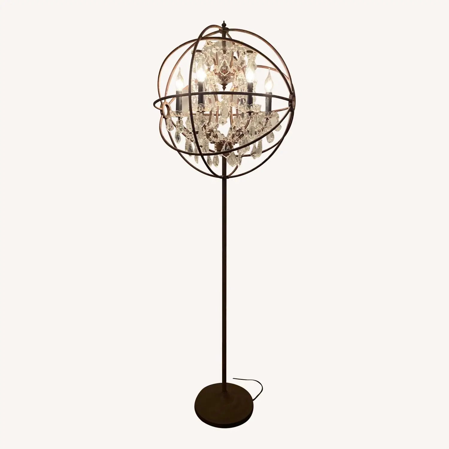 

Orb Rustic Led Floor Lamp Living Room Sofa Bedroom Bedside Vertical Standing Lamps Indoor Lighting Home Decoration