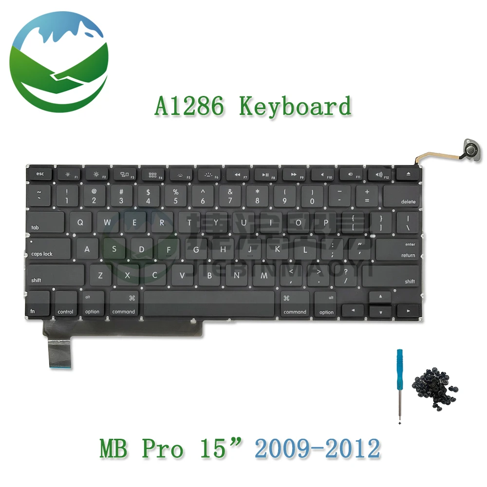 

New A1286 For Macbook Pro 15" Replacement Keyboard US UK Russian French Spain Arabic Version 2009 2010 2011 2012 Year