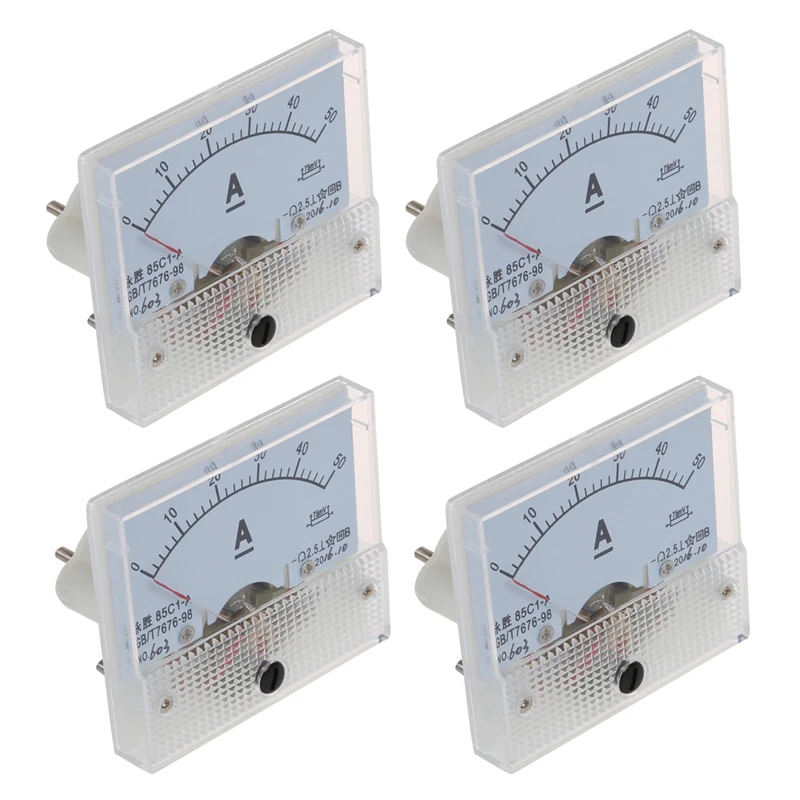 

4X 85C1 DC 0-50A прямоугольный аналоговый панельный амперметр