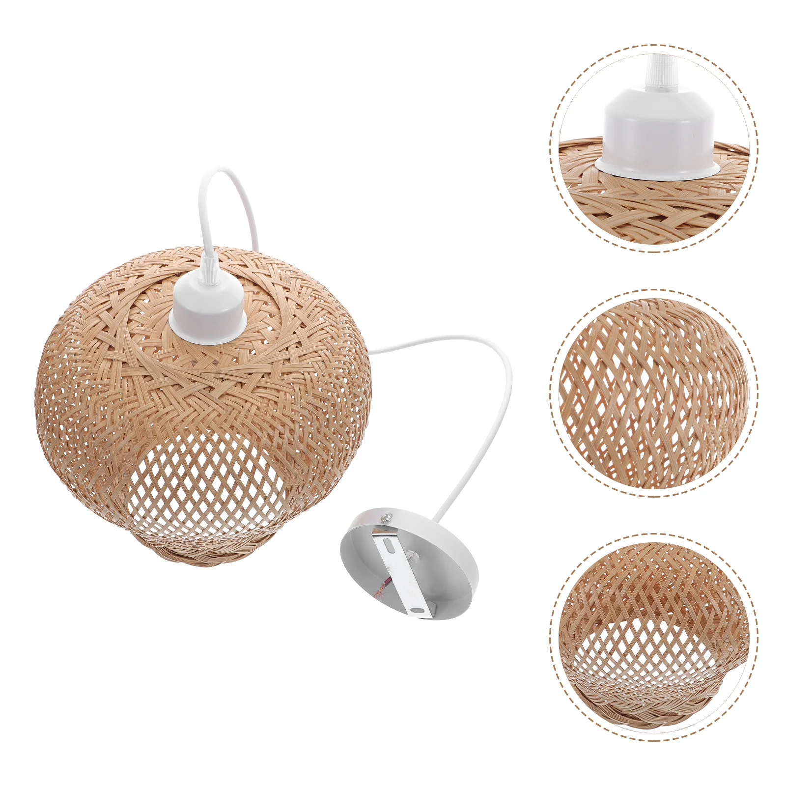 Изящная бамбуковая плетеная люстра тканая потолочная лампа для украшения отеля