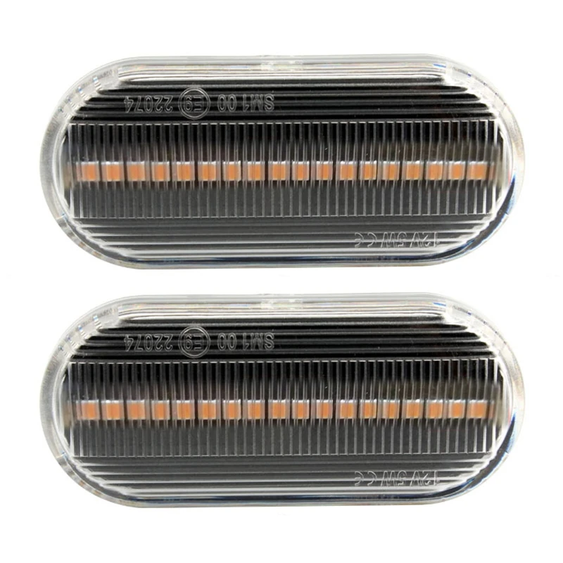 

2Pcs Dynamic Flowing LED Side Light Car Turn SignalLight Compatible with Transporter T5 Golf 3 4 B5 Lupo Bora Multivan