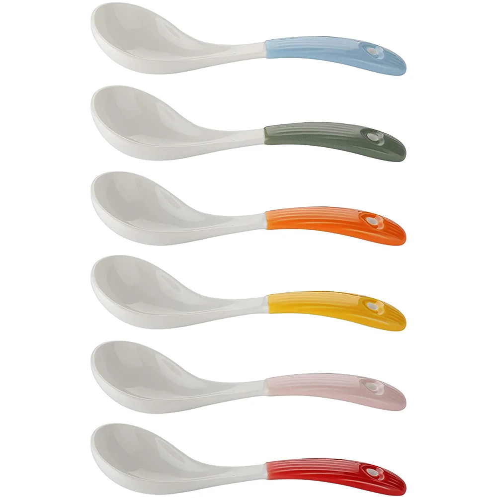 

6Pcs Portable Home Decorative Spoons Small Soup Spoon Decorative Soup Spoon Household Spoon for Friends Home Kitchen Restaurant