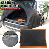car trunk sunshade cover anti mosquito anti flying insects outdoor camping uv protection suv boot door privacy magnetic curtains