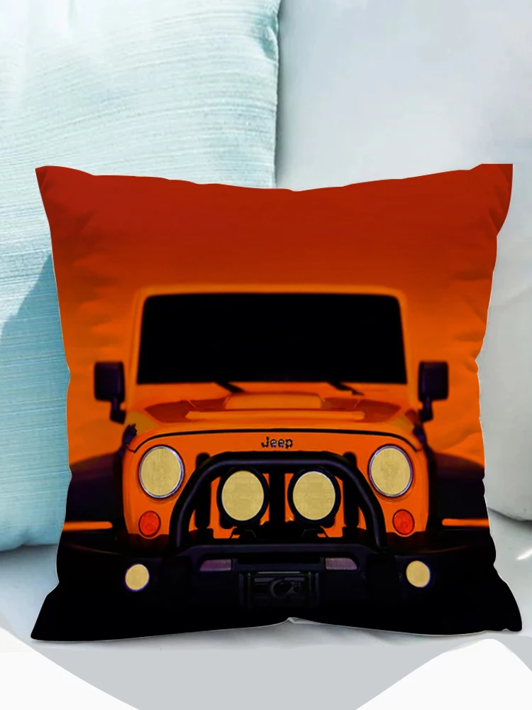 

J-jeep Children's Cushion Cover Pillowcases Cushions 45x45cm Bed for Pillows 45x45 Covers Twin Size Bedding Car Sofa Short Plush