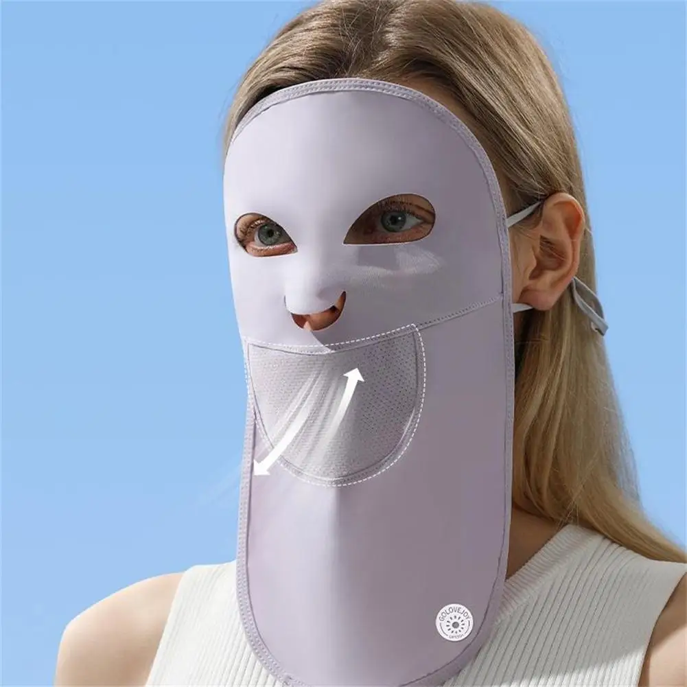 

New Outdoor Sunscreen Golf Sun Proof Ice Silk Bib Men Women Sunscreen Mask Uv Sun Protective Breathable Not Stuffy Quick-drying