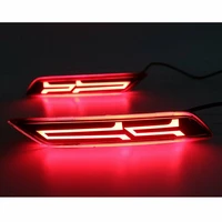 red led reflector rear bumper tail light for honda city 2017 2018 2019 driving stop brake lamp with turn signal