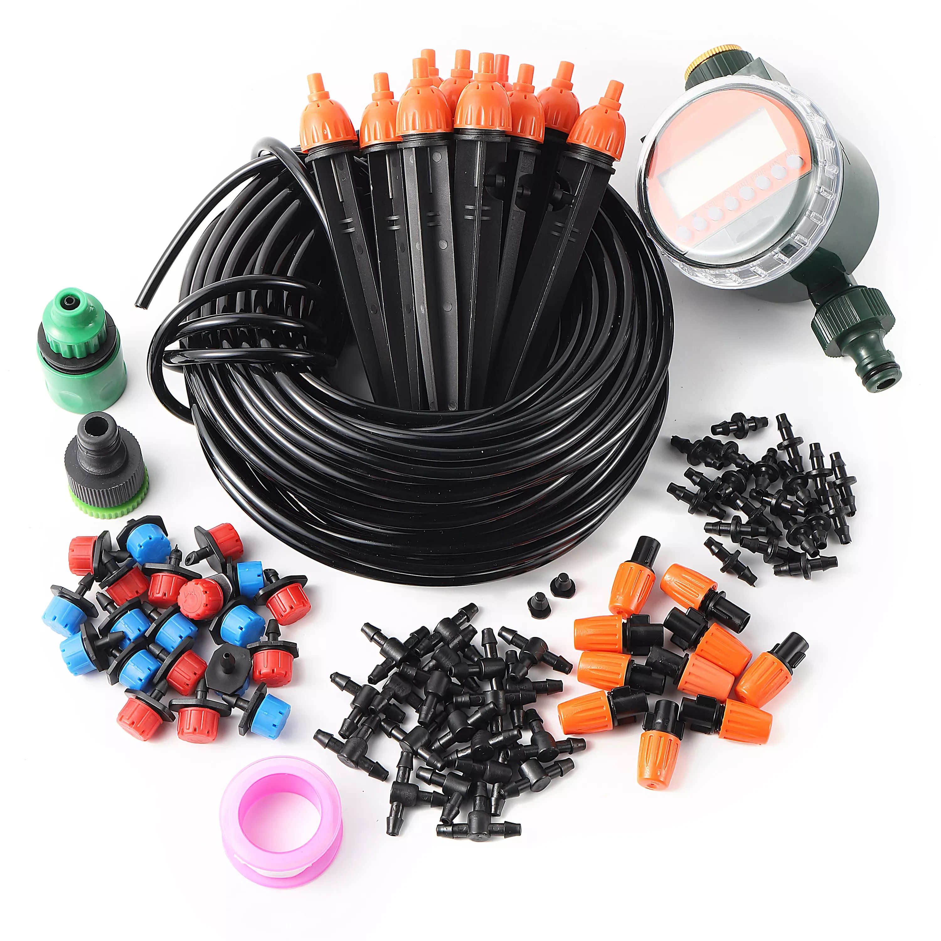 

Automatic Garden Irrigation System Intelligent Rain Sensor Timer Self Watering Kit Micro Drip Misting Cooling Humidify Set