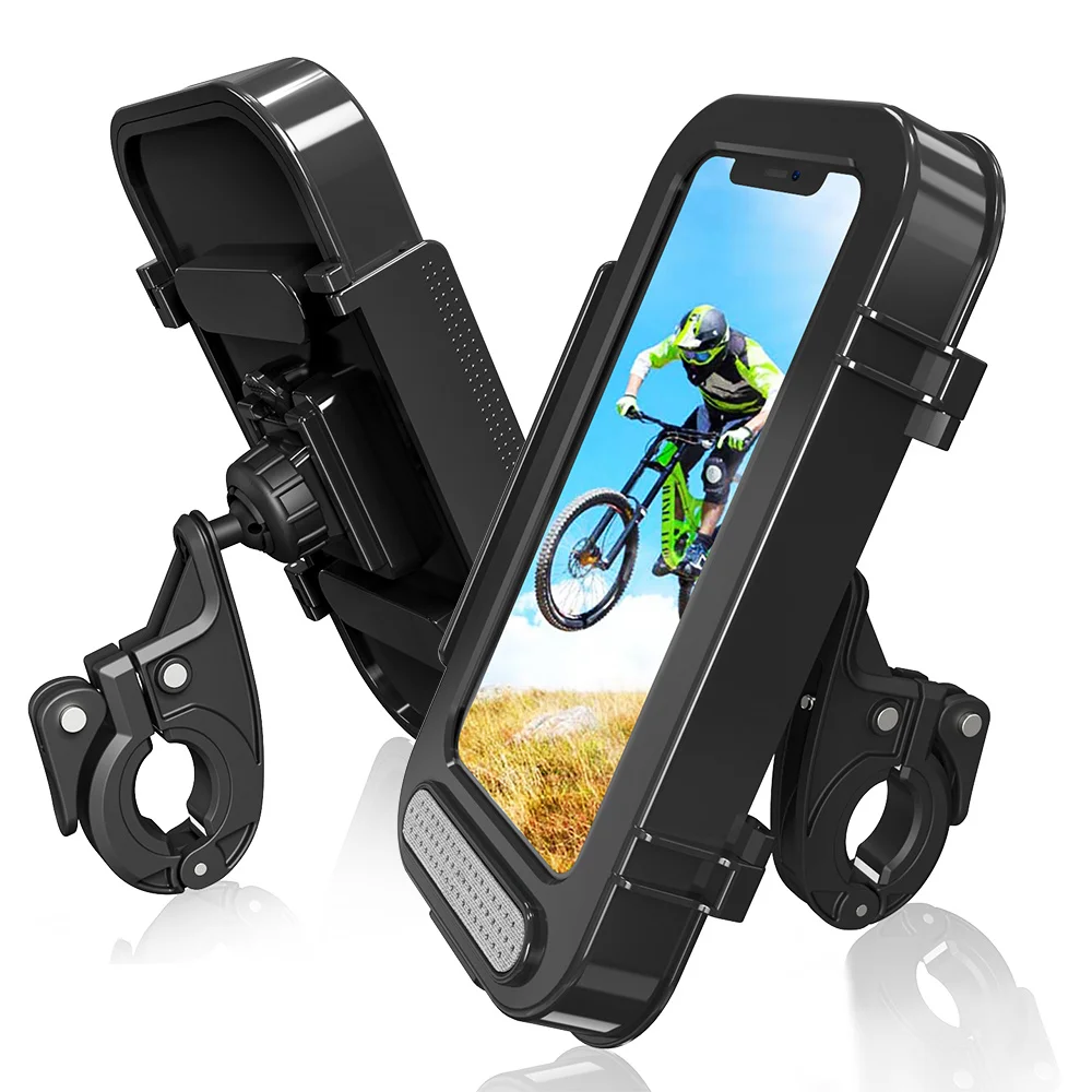 

Motorcycle Bicycle Phone Holder Bike Mount for iphone 12 11 Pro Max XS XR 6 7 8 Plus SE2020 Waterproof Mobile Case GPS