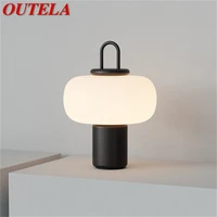 outela postmodern table lamp simple design led creative desk light decorative for home bedroom living room