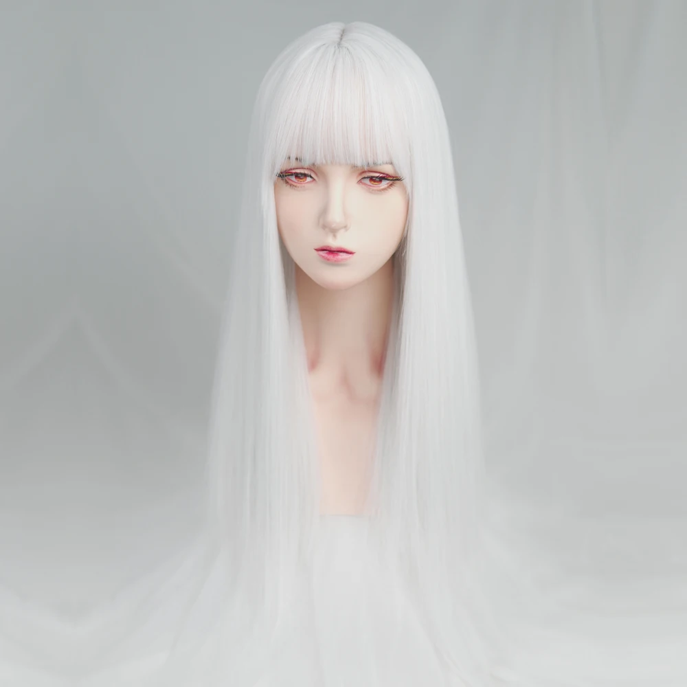 Белый парик для женщин длинные волосы потому что универсальный сетчатый красный