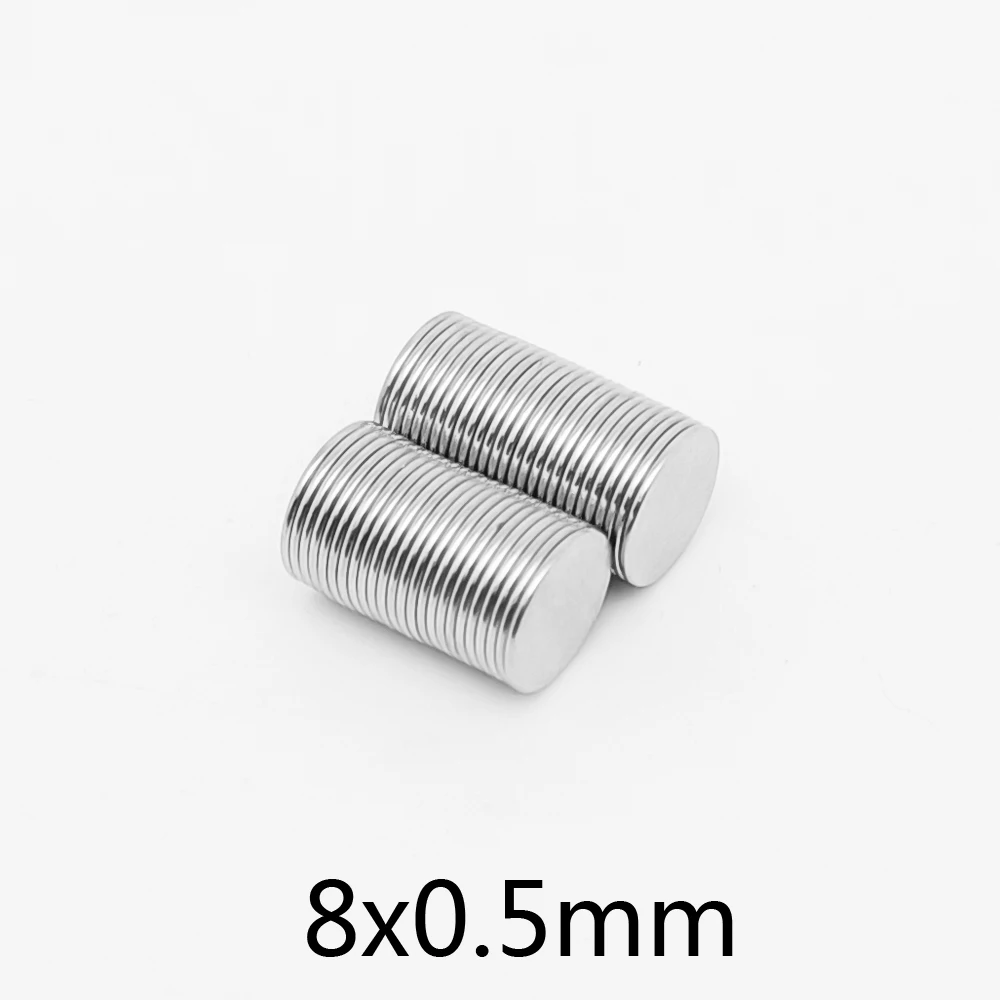 

50/100/200/300/500/1000PCS 8x0.5 Mini Small Round Magnets N35 Circular Search Magnet 8x0.5mm Permanent NdFeB Magnets Disc 8*0.5