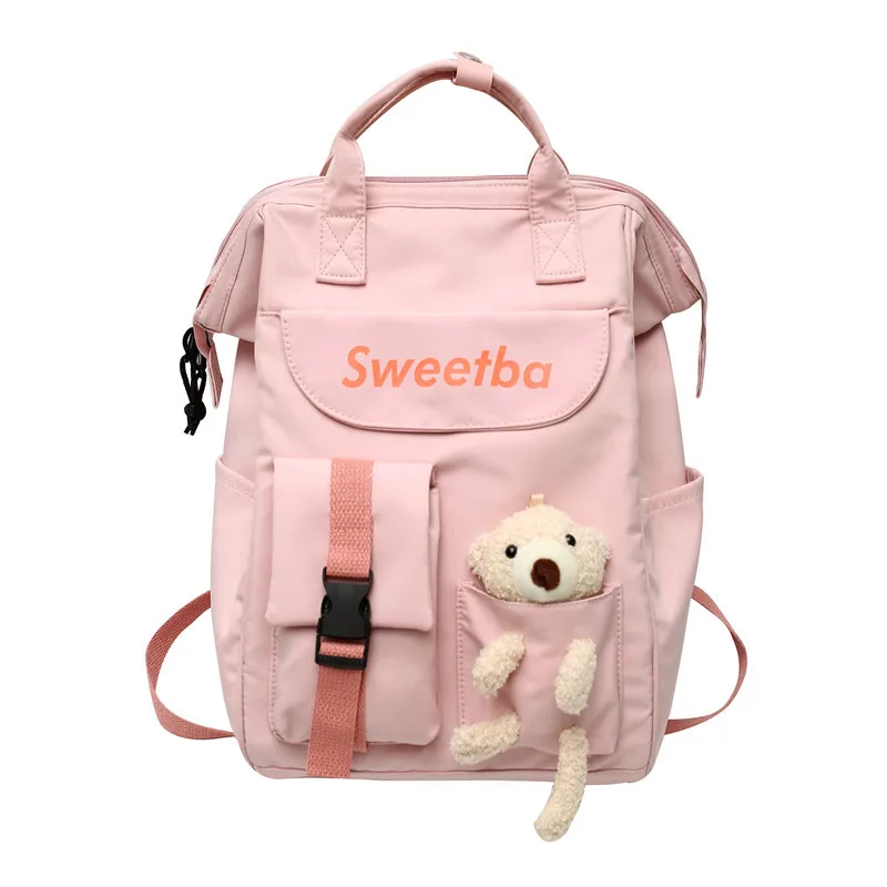 

Korean Nylon Schoolbags for Teenage Girls Backpack Women Laptop Shoulder Rucksack School Bags for Boys Travel Bagpack Mochila