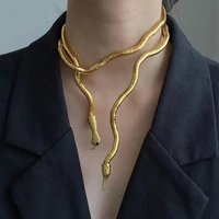european and american punk multilayer necklace metal cool curved snake necklace bracelet ladies mens vintage gothic jewelry
