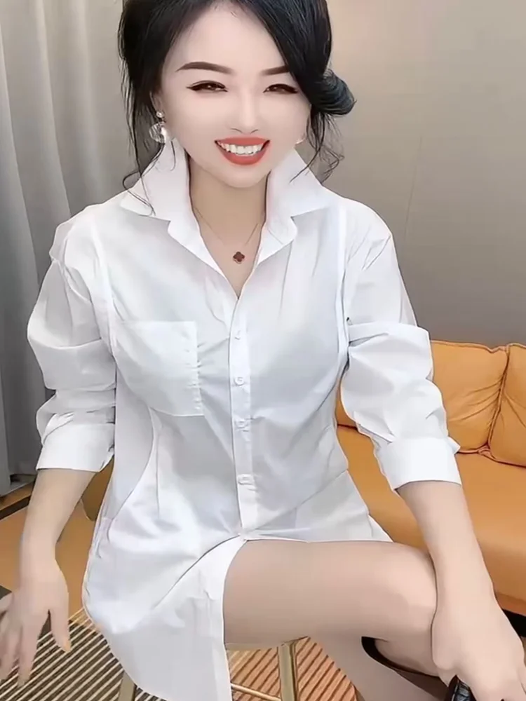Интернет-рубашки знаменитостей женские рубашки с длинным рукавом новинка весны