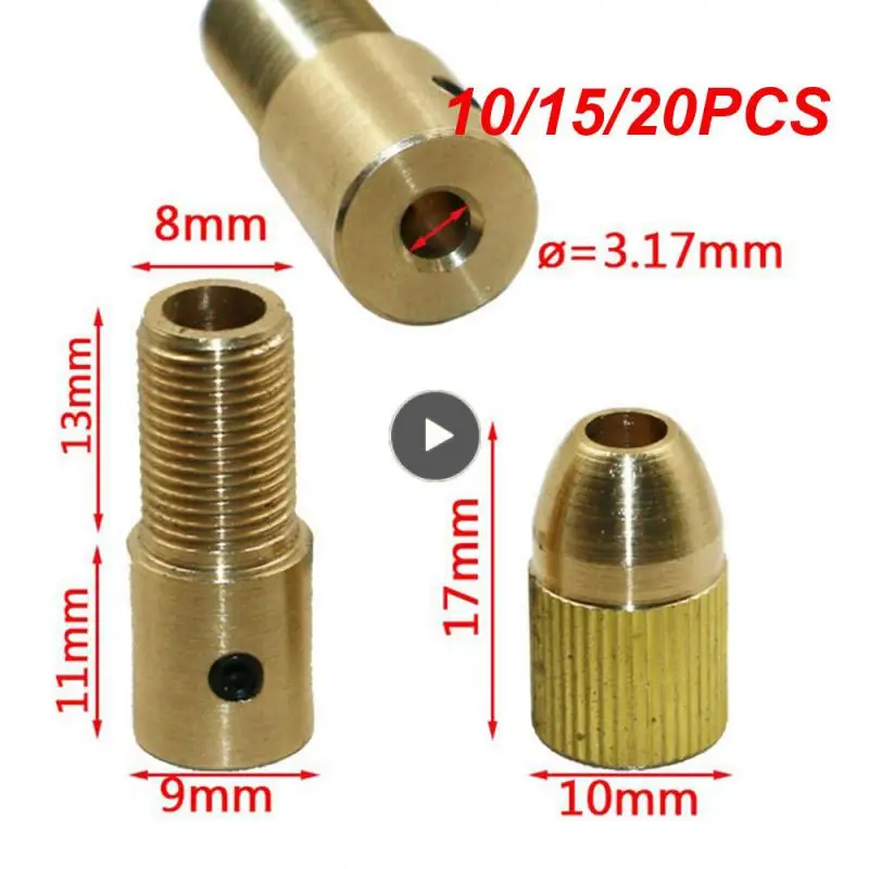 

10/15/20PCS Copper Drill Folder Drill Bit Chuck Collets Chuck Mini Tools Set Quick Copper Cap Drill Collet Tool