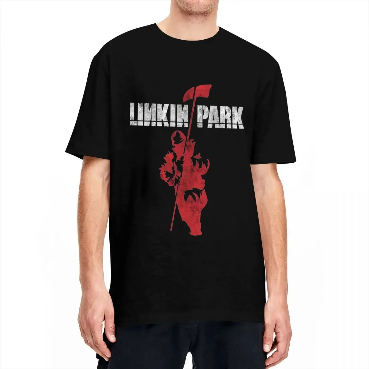 Винтажная футболка с рок-группой 100 хлопковые футболки модная linkinpark Lincoln для