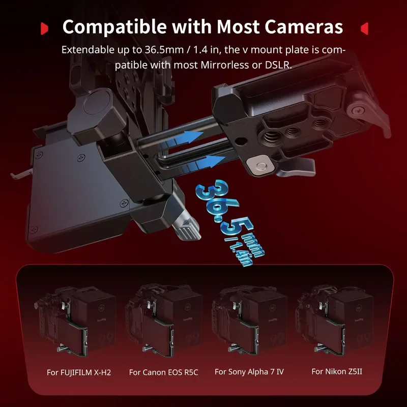 Бренд SmallRig: Комплект креплений для аккумулятора V-Mount Pro для DSLR-камеры с пластиной Arca-Swiss и ЖК-экраном (art.: 3920dcffe8464) - 3920dcffe8464