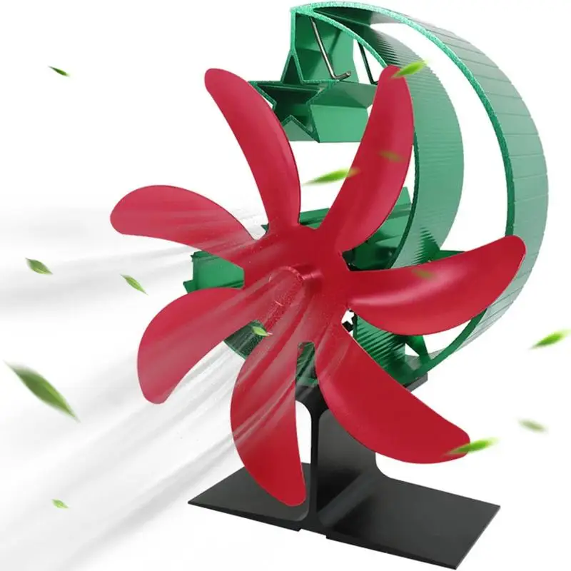 

Fireplace Fan 7-blade Energy Saving Heat Powered Wood Stove Fan Heated Air Eco Stove Fan Thermodynamic Wood Burning Stove For