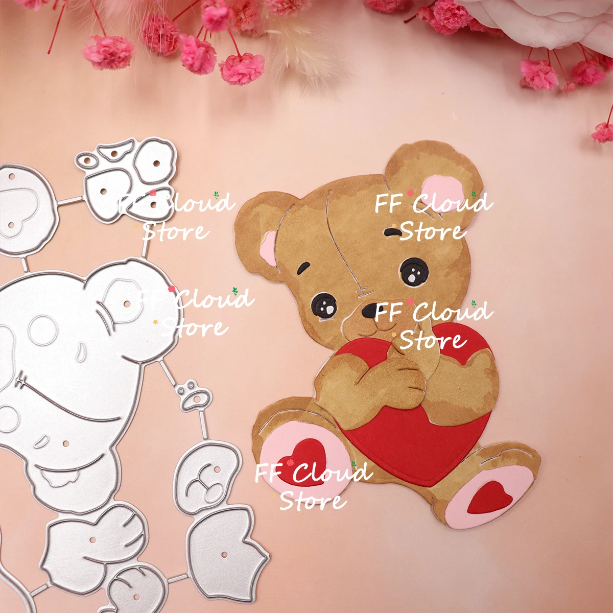 Рождественский медведь штампы для скрапбукинга альбом форма из углеродистой