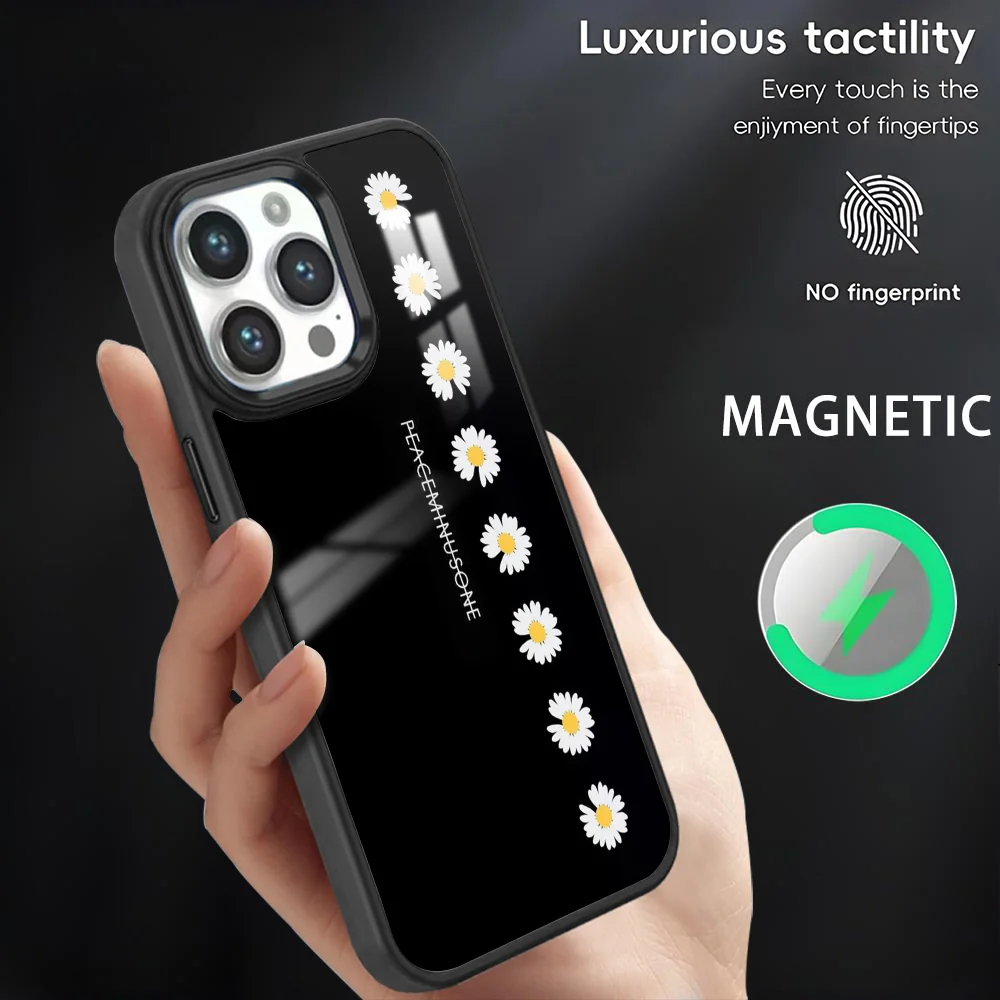 Фото Чехол для телефона P-Peaceminusones B-Banner для iPhone 16, 15, 14, 13, 12, 11 Pro Max Plus Mini, магнитный чехол для беспроводной зарядки Magsafe №1
