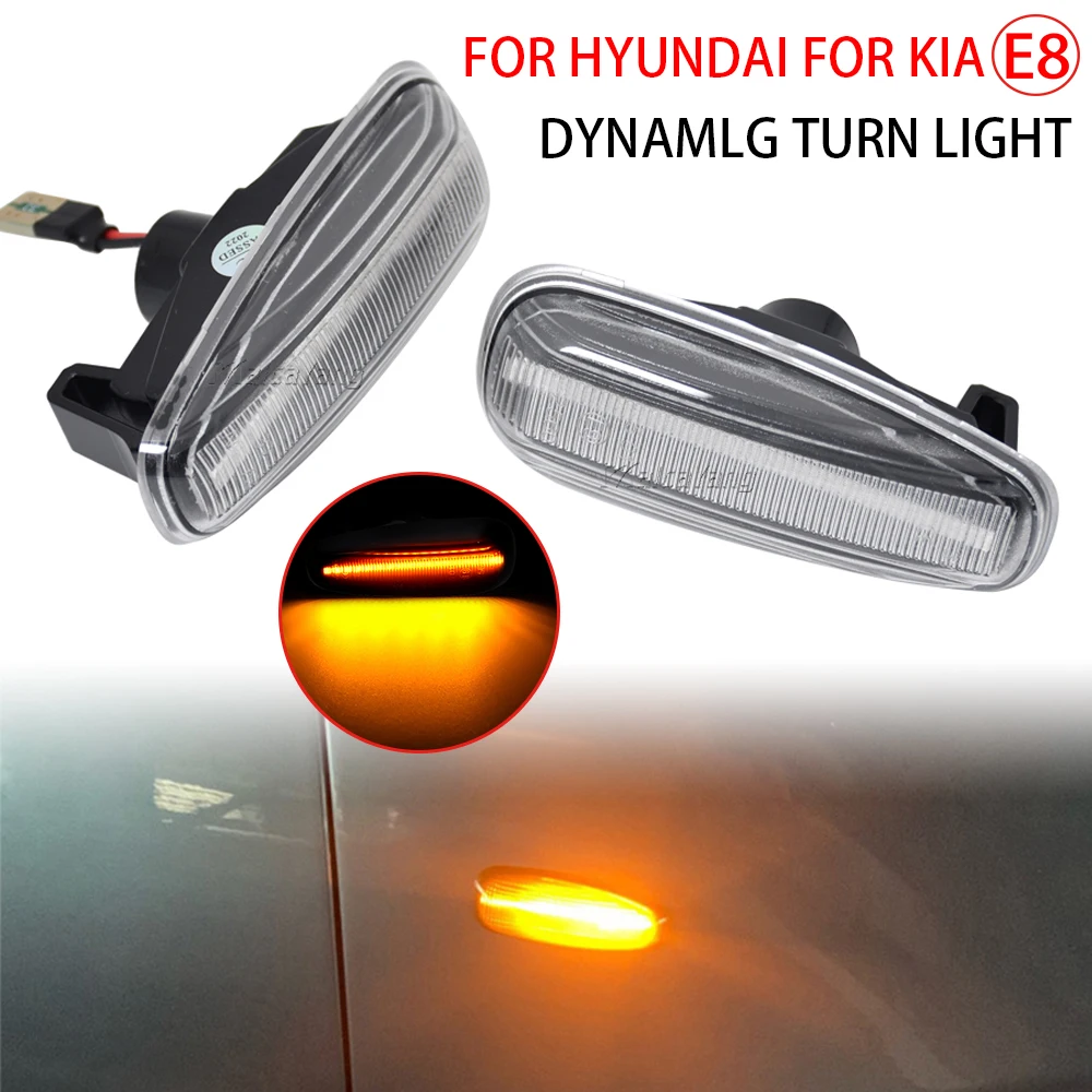 

For Kia Pro Ceed Estate Rio 3 Hatchback Saloon Hyundai i30 Azera Elantra Avante LED Side Marker Light Dynamic Turn Signal Lamp