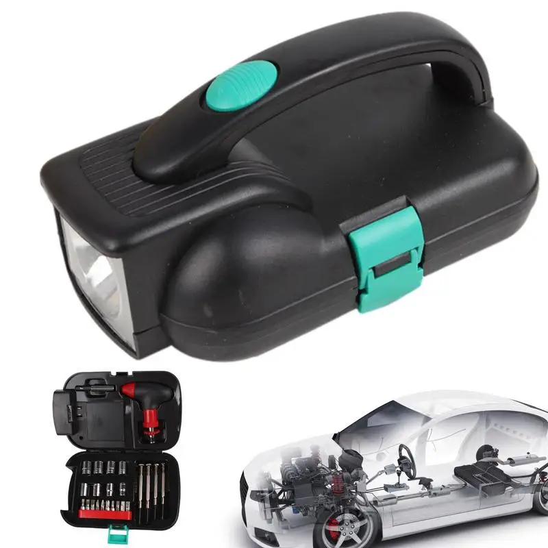 

Набор инструментов для ремонта автомобиля, комплект инструментов с подсветкой, портативный эргономичный стальной Домашний набор инструментов с подсветкой для мебели, «сделай сам»