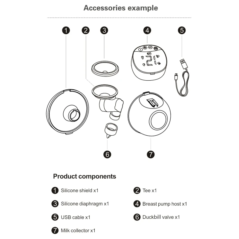 

Electric Breast Pump Wearable Hand Free Breastfeeding Automatic Milker for Newborn Baby Portable Milk Extractor