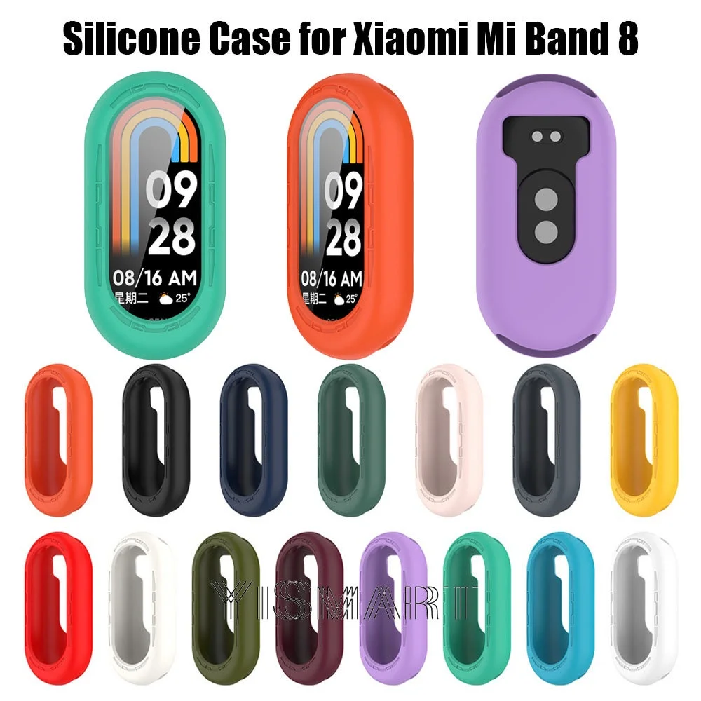 

Силиконовый защитный чехол для смарт-часов Xiaomi Mi Band 8, многоцветный сменный защитный чехол для MiBand8