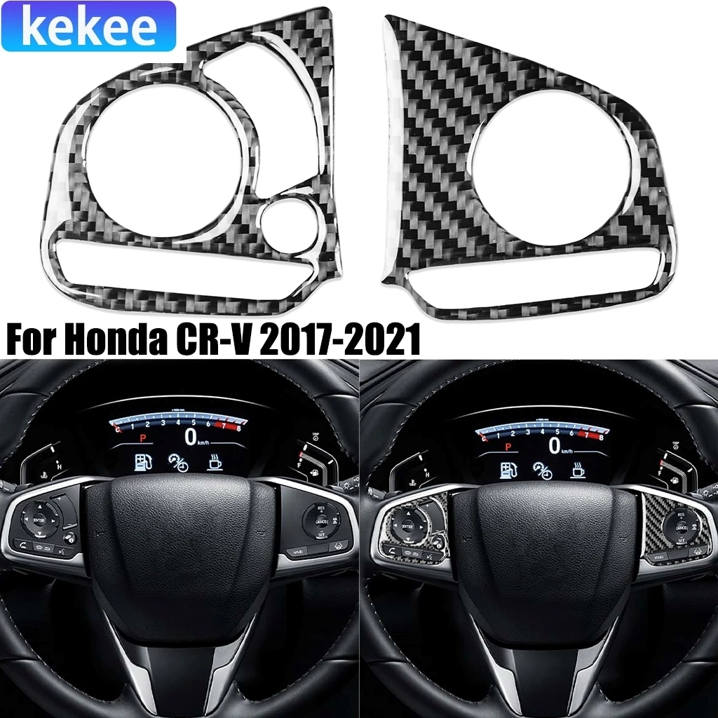 Для Honda CR-V CRV 2017 2018 2019 2020 2021 кнопка водителя колеса из углеродного волокна