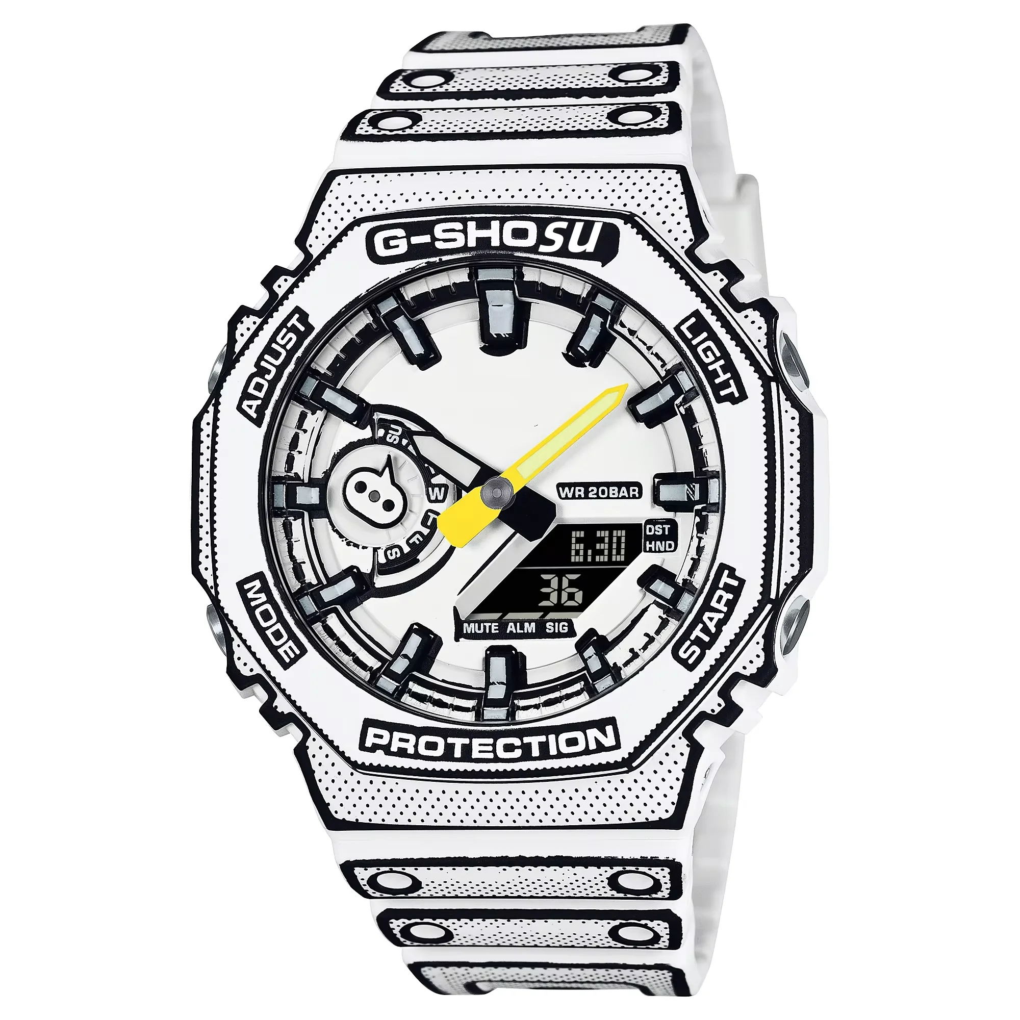 Ga2100 Мужские Спортивные Цифровые Часы С Полнофункциональным Ремешком Из