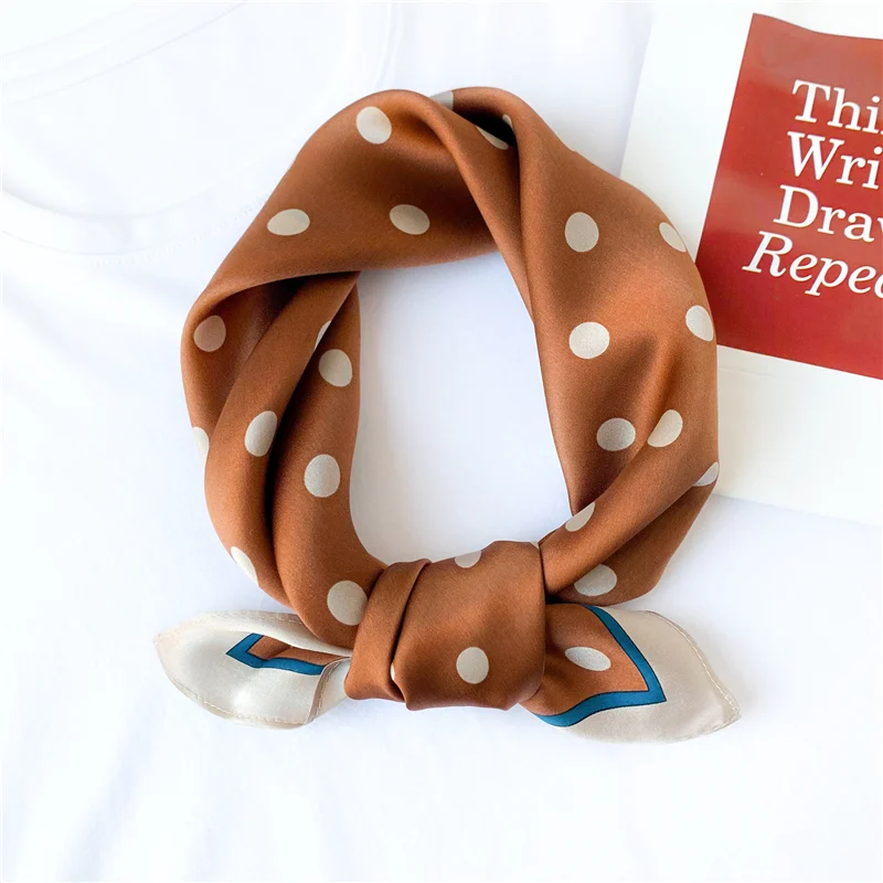 2022 летний маленький 100% шелковый шарф Женский натуральный женский платок в