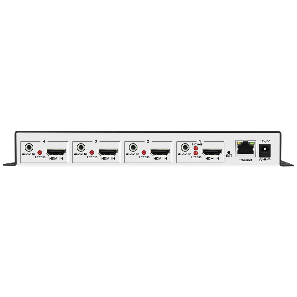 4-канальный 4K HEVC H.265 H.264 HDMI видеокодер HDMI-IP потоковый энкодер с HTTP RTSP RTMPS SRT HLS ONVIF UDP RTP