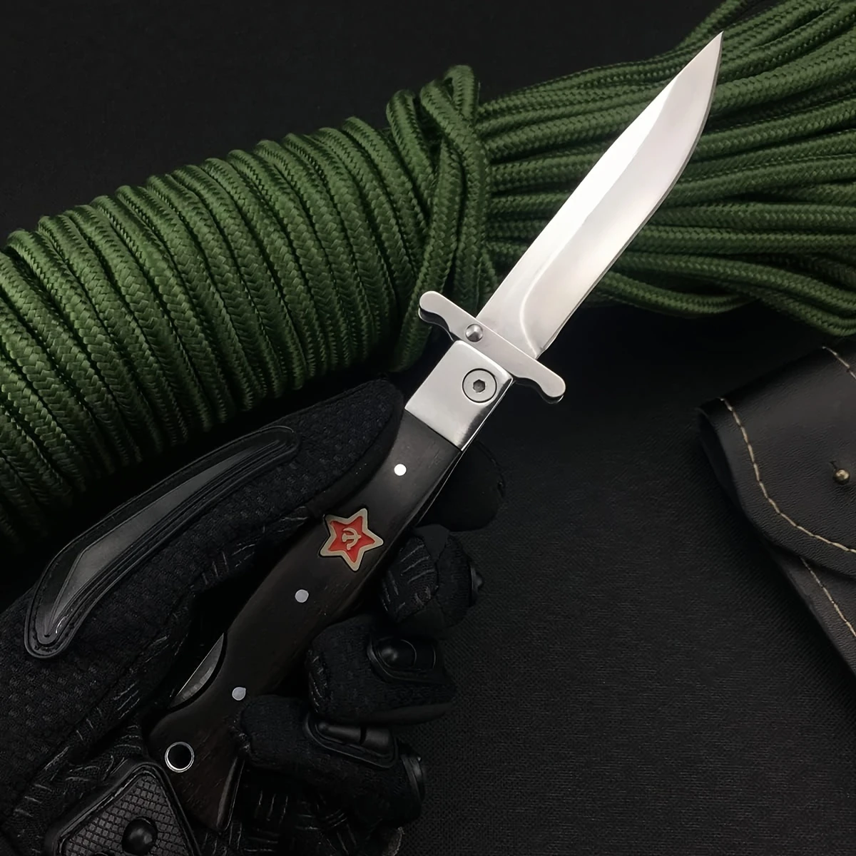 Finka NKVD Русский Складной Карманный Нож 440C Blackwood Ручка Тактический Кемпинг