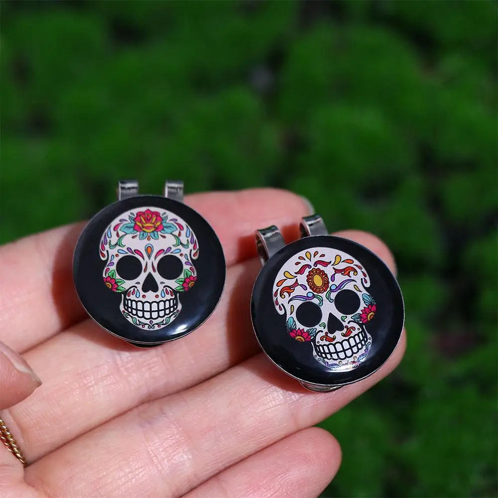 

Прицеливающий инструмент для аксессуаров для гольфов, зажим для кепки, для игры в гольф, для выравнивания шапки, маркера, шара, для определения положения, зажим для шапки для гольфа с черепом